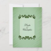 Feuilles verts Shimmer Faire-part de mariage (Dos)