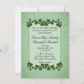 Feuilles verts Shimmer Faire-part de mariage (Devant)