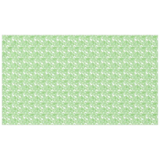 Feuilles verts sur nappes blanches (Devant (Horizontal))