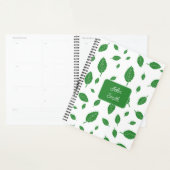 Feuilles verts sur White_ Floral Script (Devant avec enveloppe)