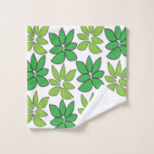 Feuilles verts tropicaux (Gant de toilette)