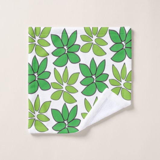Feuilles verts tropicaux (Gant de toilette)