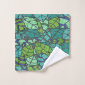 Feuilles verts tropicaux (Gant de toilette)
