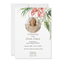 Feuilles verts tropicaux Anthurium Invitation funé