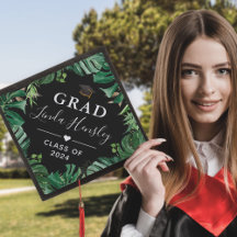 Feuilles verts tropicaux | Classe de 2024 Graduate