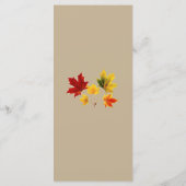 feuilles vintages d'érable - carte menu (Dos)