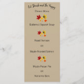 feuilles vintages d'érable - carte menu (Devant)