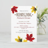 feuilles vintages d'érable - Invitation d'action d (Debout devant)