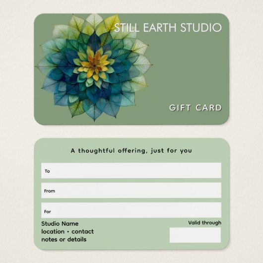 Feuilles Vivantes | Mandala (Devant & derrière)