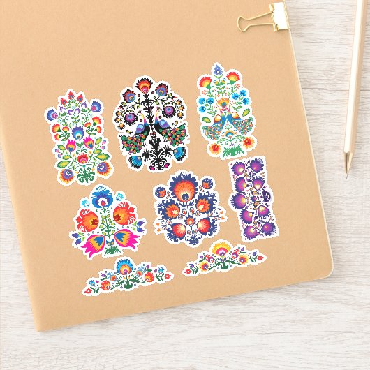 Feuillet autocollant en folklore (Carnet)