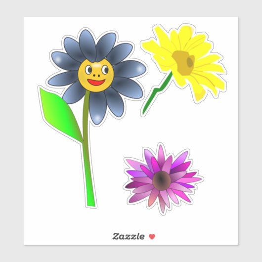 Feuillet autocollant vinyle Fleurs Joyeuses Cutout (Feuille)