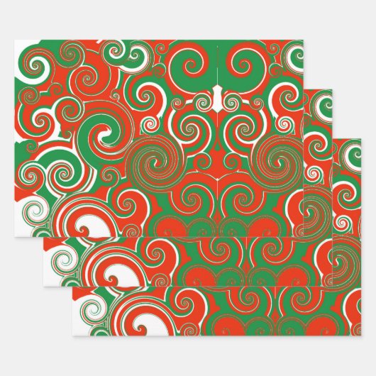 Feuillet de papier cadeau de Holiday Swirl (Lot)