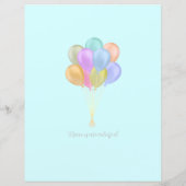 Feuillet de papier pastel Balloons (Dos)