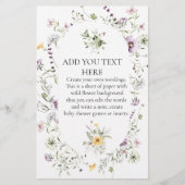 Feuillet de papier personnalisé fleurs de fleurs s (Devant)