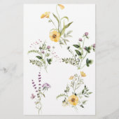 Feuillet de papier personnalisé fleurs de fleurs s (Dos)