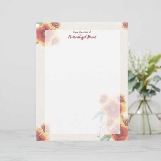 Feuillet de papier sans doublure cachetée indienne (Debout devant)