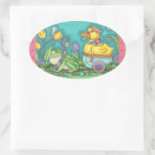 Feuillet Ovale FROG & DUCK EASTER EGG STICKERS (Sac)