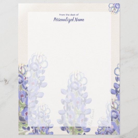 Feuillet papier bleu bouché non doublé (Devant)