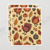 Feuillet papier d'action de grâce abondant (Devant / Derrière)