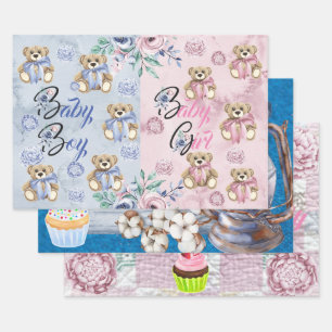 Feuillet papier d'emballage ensemble de 3 Révélati