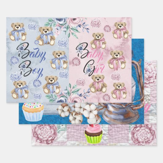 Feuillet papier d'emballage ensemble de 3 Révélati (Lot)