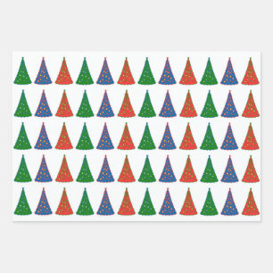 Feuillet papier d'enveloppement à trois couleurs d