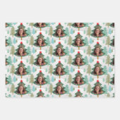 Feuillet papier d'enveloppement de photos de sapin (Devant)