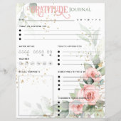 Feuillet papier journal de gracieuseté rose floral (Devant)