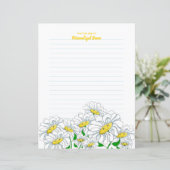 Feuillet papier lin souriant Daisy Dreams (Debout devant)