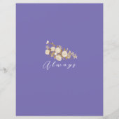 Feuillet papier mauve Rose naturel élégant (Dos)