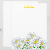 Feuillet papier non bordé souriant Daisy Dreams (Devant / Derrière)