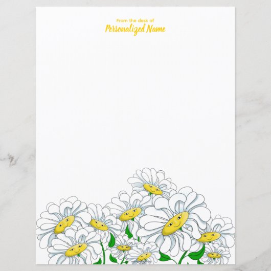 Feuillet papier non bordé souriant Daisy Dreams (Devant)