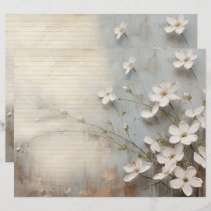 Feuillet papier papier papier journal vintage Flor