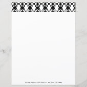 Feuillet papier personnalisé Fleurs Art Déco (Devant)