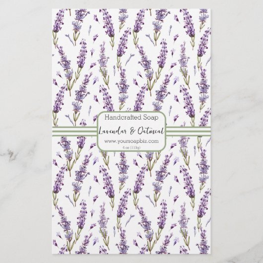 Feuillet papier Sage & Lavendar Soap (Devant)