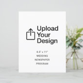 Feuillet plat de 8,5 po x 11 po - Programmes de jo (Debout devant)