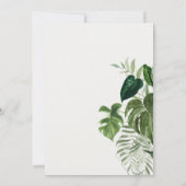 Feuilleté Tropical Palm Foliage Couples Invitation (Dos)