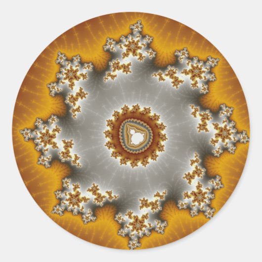 Feulia - Fractal Ronde Sticker (Voorkant)