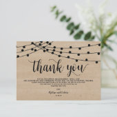 Feux à cordes rustiques conception de Carte de rem (Debout devant)