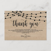 Feux à cordes rustiques conception de Carte de rem (Devant)