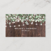 Feux à cordes rustiques mariage carte site RSVP (Dos)