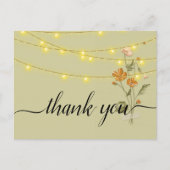 Feux à cordes rustiques tendance Merci Carte posta (Devant)