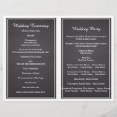 Feux à cordes sur tableau noir programme de mariag (Dos)