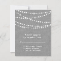 Feux à double rayon sur Burlap gris RSVP