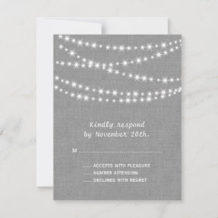 Feux à double rayon sur Burlap gris RSVP