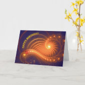 Feux Abstraits Carte d'anniversaire (Fleur jaune)