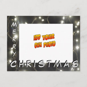 Feux d'argent Noël AJOUTER VOTRE PHOTO Carte posta