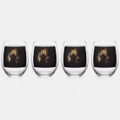 Feux d'artifice 10 verres à vin 4 juillet ensemble (Dos)