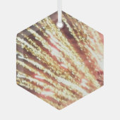 Feux d'artifice 11 ornement hexagone en verre (Recto)