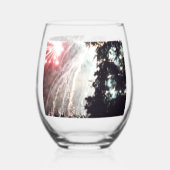 Feux d'artifice 14 4 juillet verre à vin (Verso)